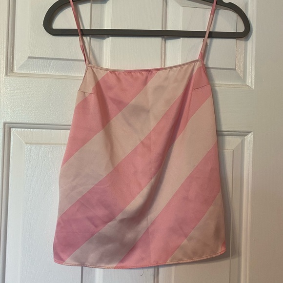 Victoria secret striped pink cami tank top m adj - Picture 3 of 8